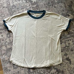 Cool Girl Blue trim T-shirt Small Madewell